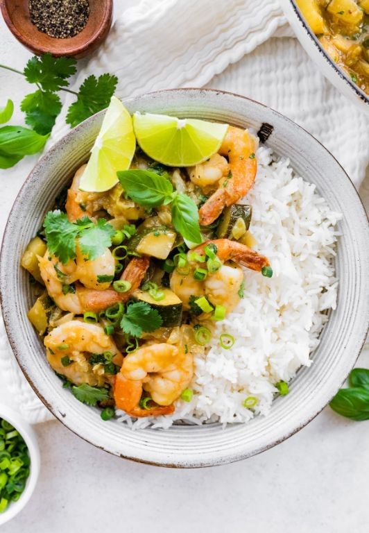 Thai Green Curry Shrimp with Jasmine Rice