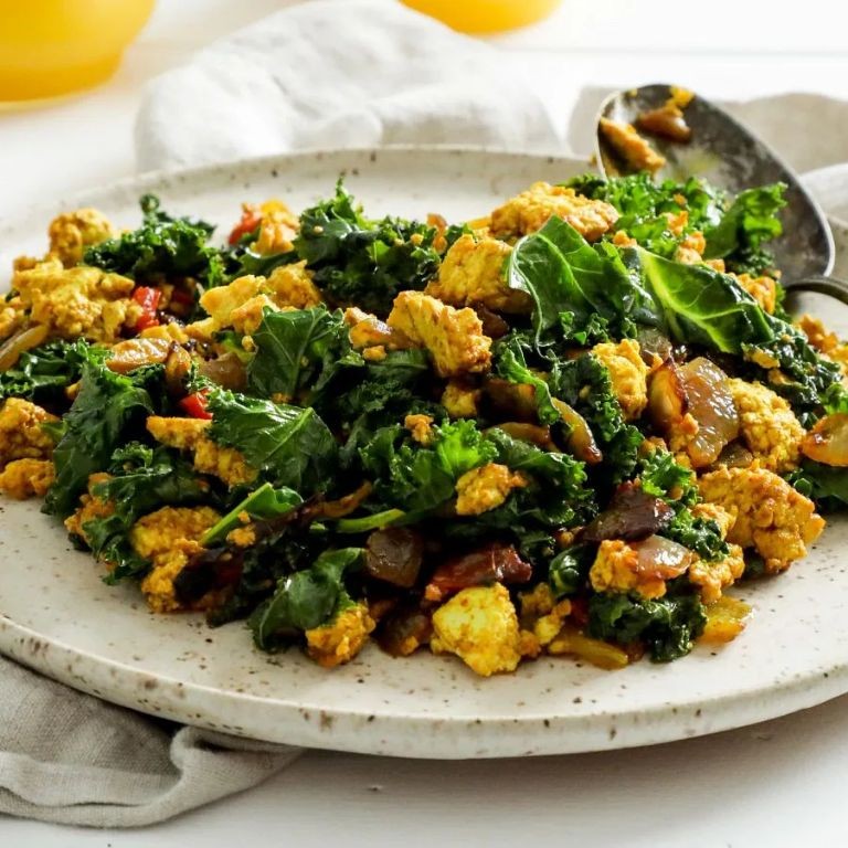 Tofu Scramble with Turmeric and Greens