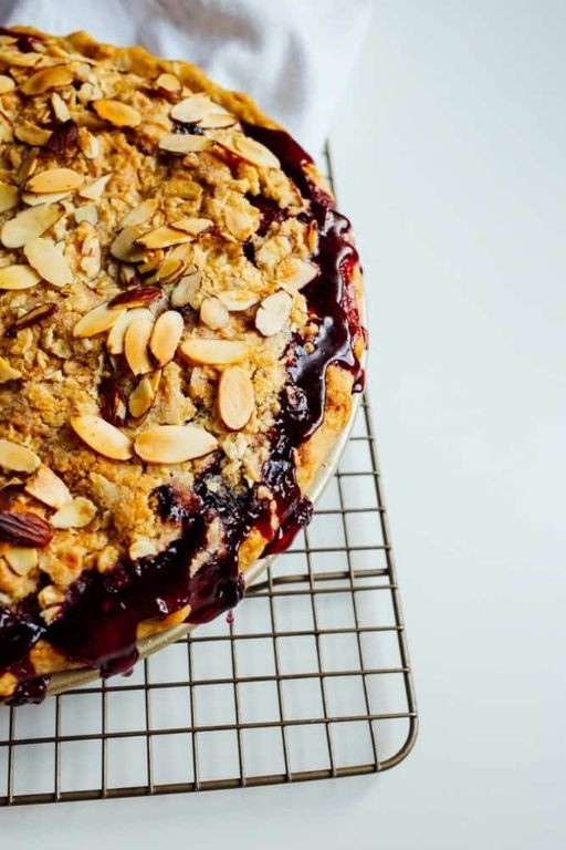 Triple Berry Pie with Almond Streusel