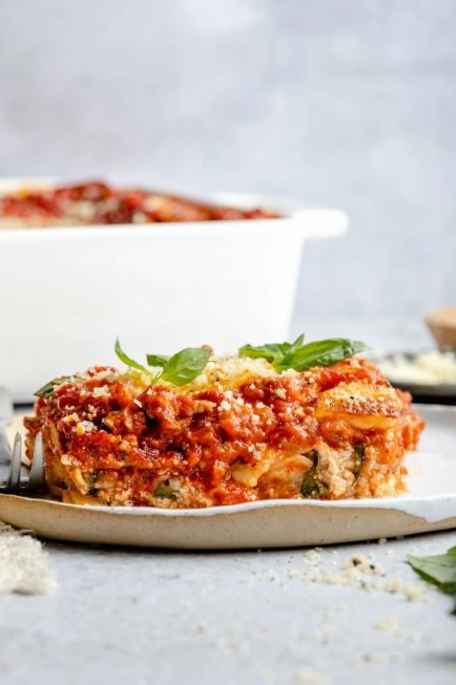 Turkey Lasagna with Cottage Cheese and Whole Wheat Noodles