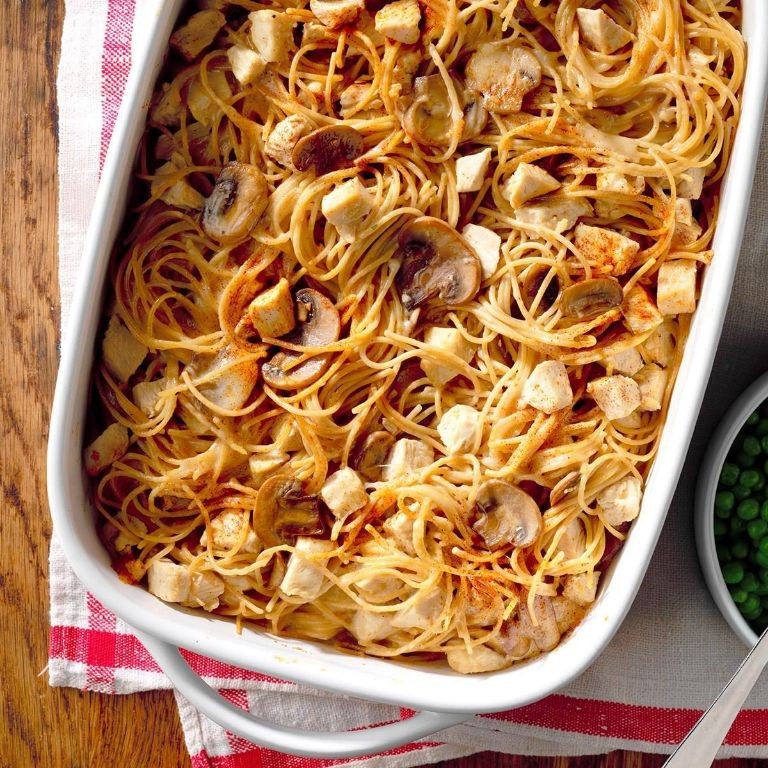 Turkey Tetrazzini with Mushrooms