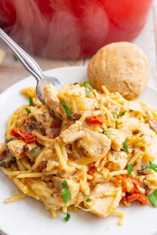 Turkey Tetrazzini with Sun-Dried Tomatoes