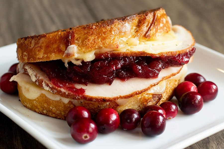 Turkey and Cranberry Grilled Cheese Sandwich