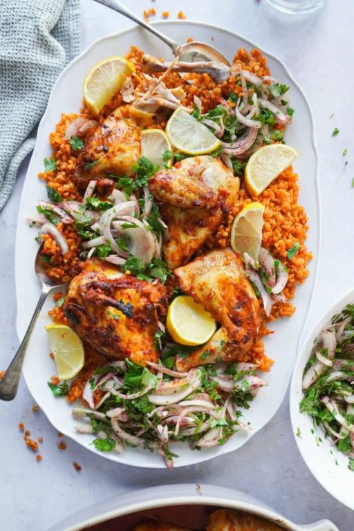 Turkish Chicken and Bulgur Wheat Pilaf