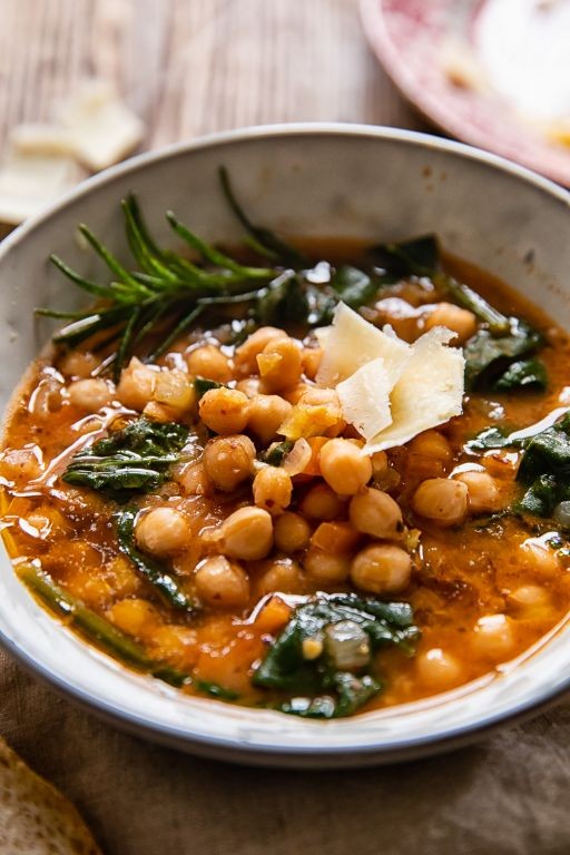 Tuscan Chickpea Soup with Kale and Rosemary