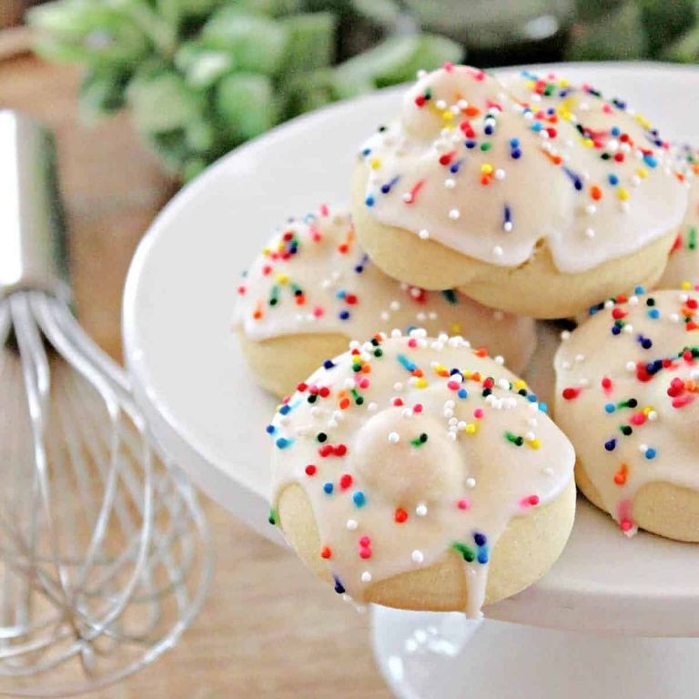 Vanilla Bean Anginetti Cookies with Sprinkles