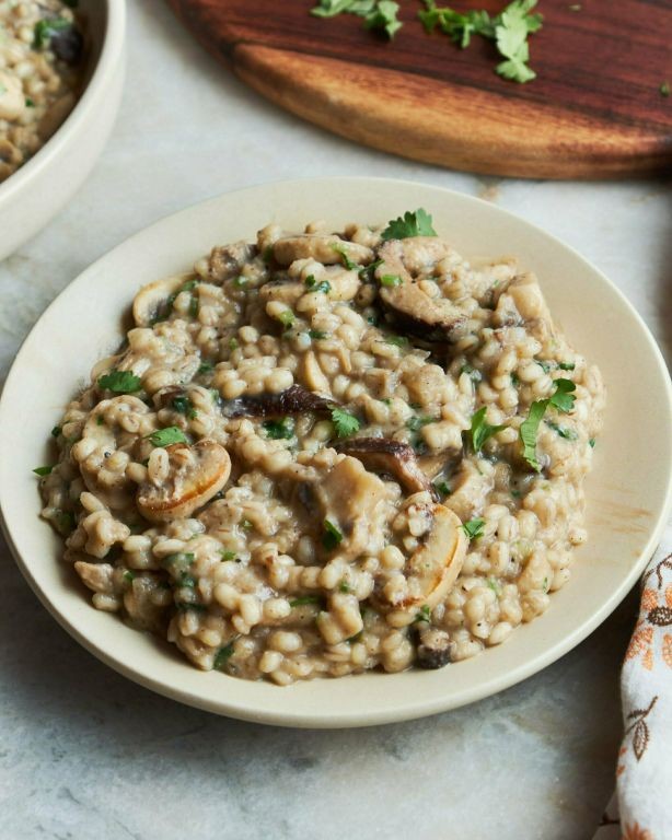 Vegan Barley and Mushroom Risotto