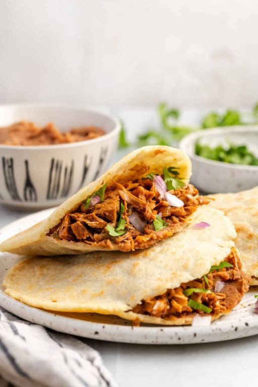 Vegan Jackfruit Gorditas with Cilantro Slaw
