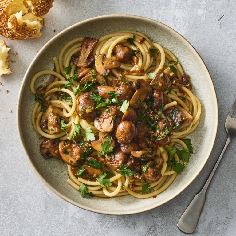 Vegan Lobster Mushroom Scampi