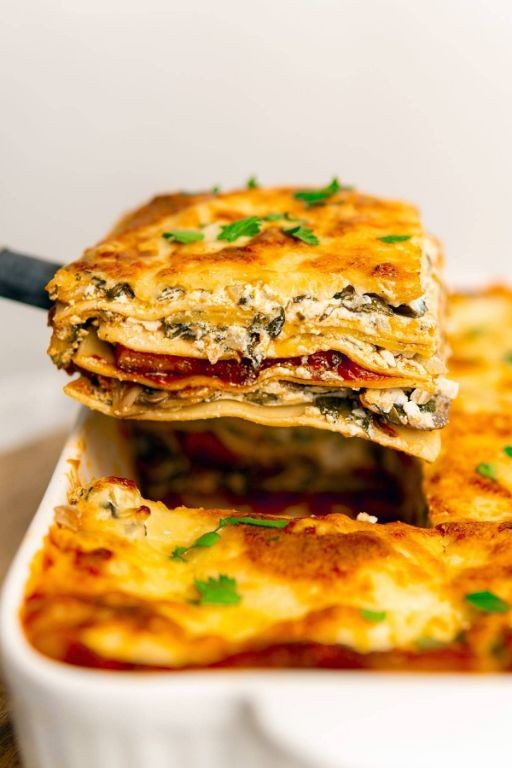 Vegetable Lasagna with Cottage Cheese and Zucchini