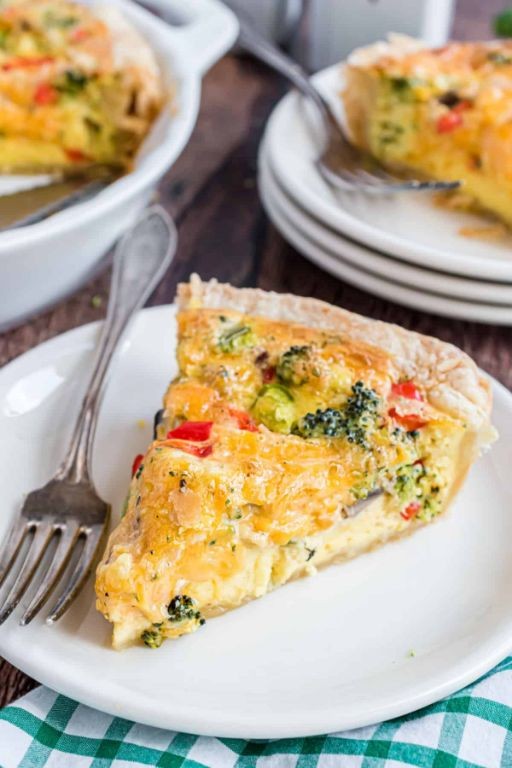 Vegetable and Mozzarella Quiche