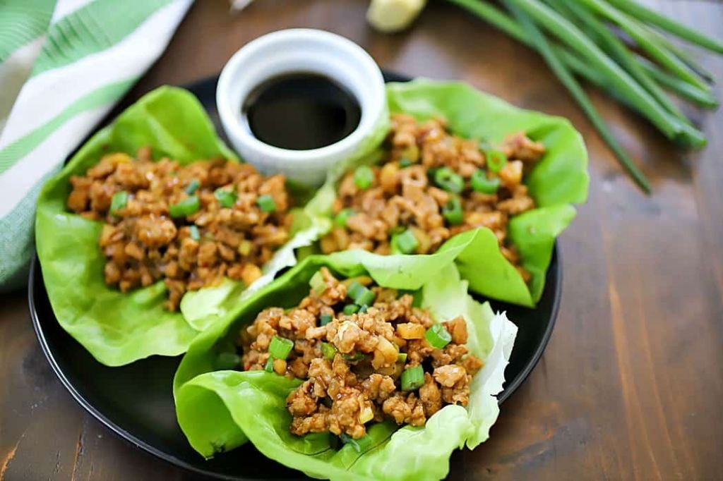 Water Chestnut and Chicken Lettuce Wraps