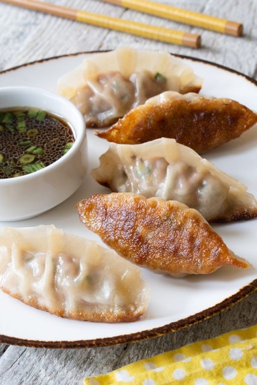 Water Chestnut and Pork Potstickers