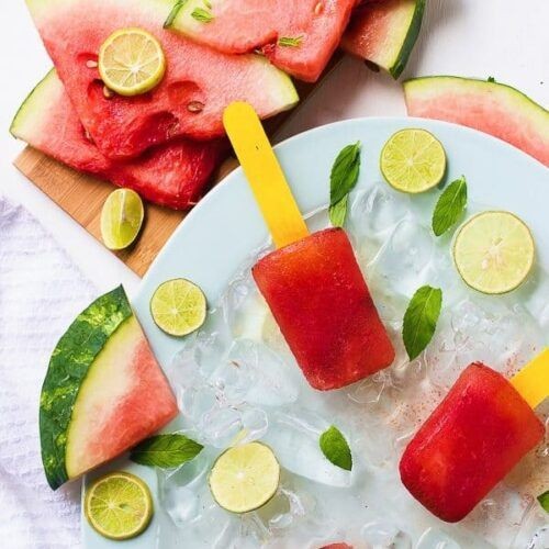 Watermelon Mint Popsicles