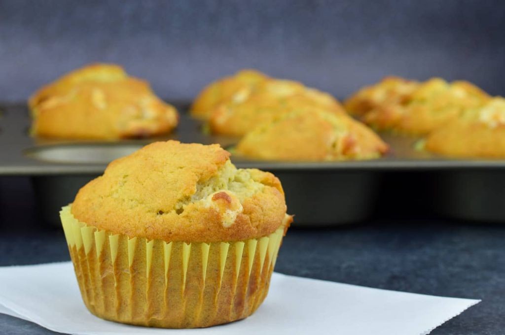 White Chocolate Chip Banana Muffins