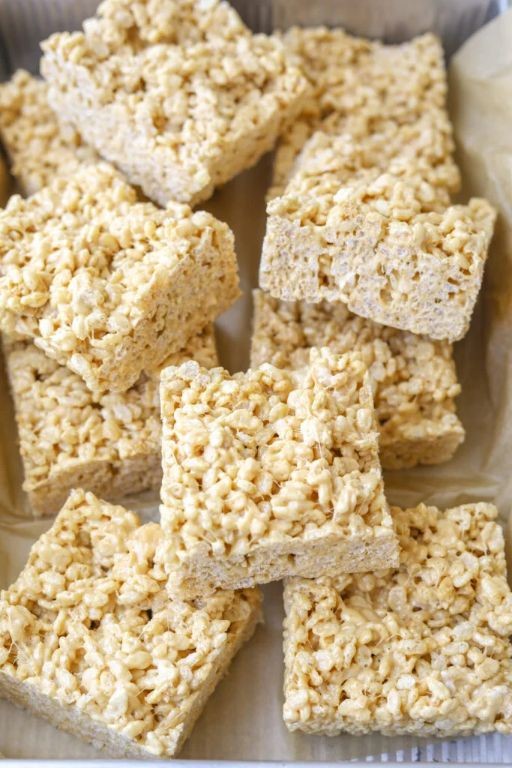 White Chocolate Chip Caramel Rice Krispie Treats