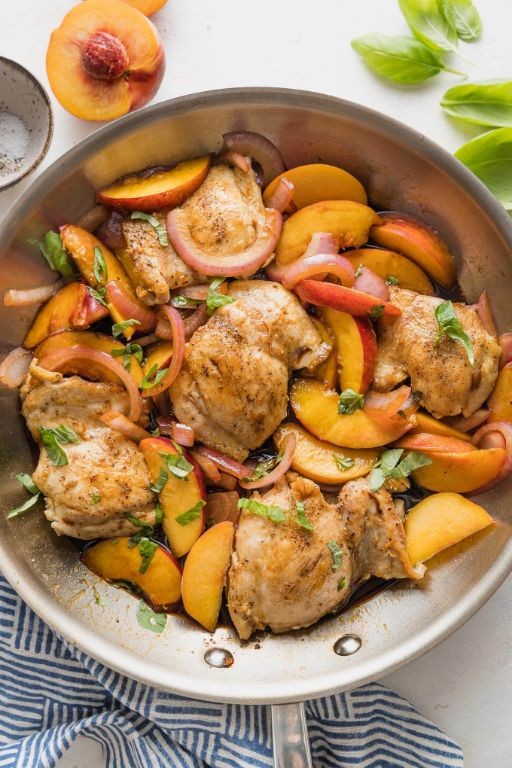 White Peach and Balsamic Glazed Chicken