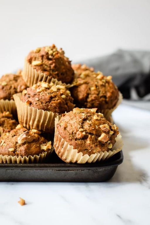 Whole Wheat Banana Walnut Muffins