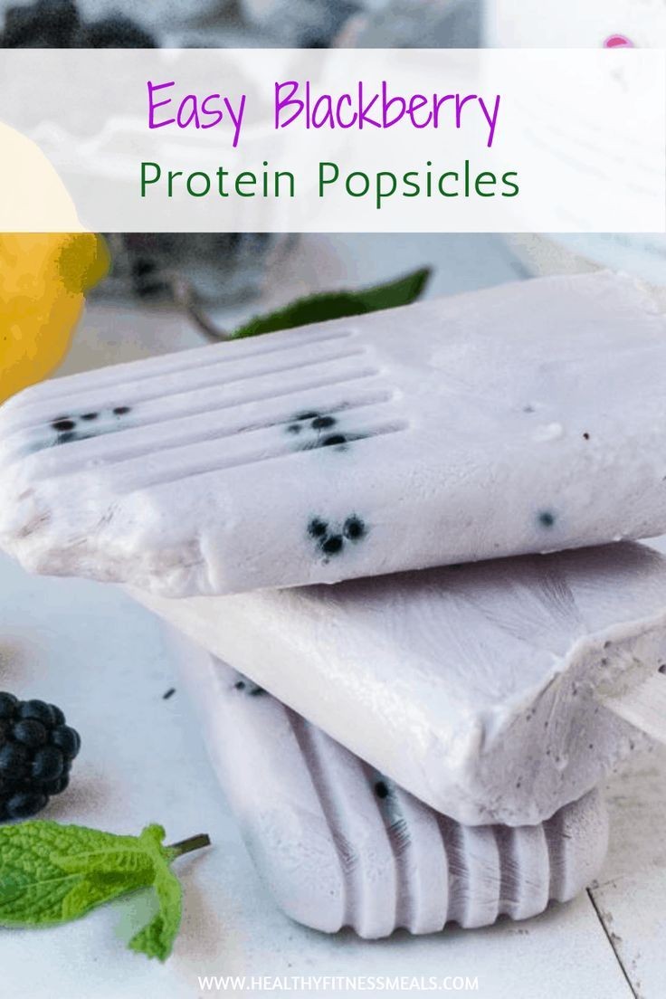Blueberry Protein Popsicles
