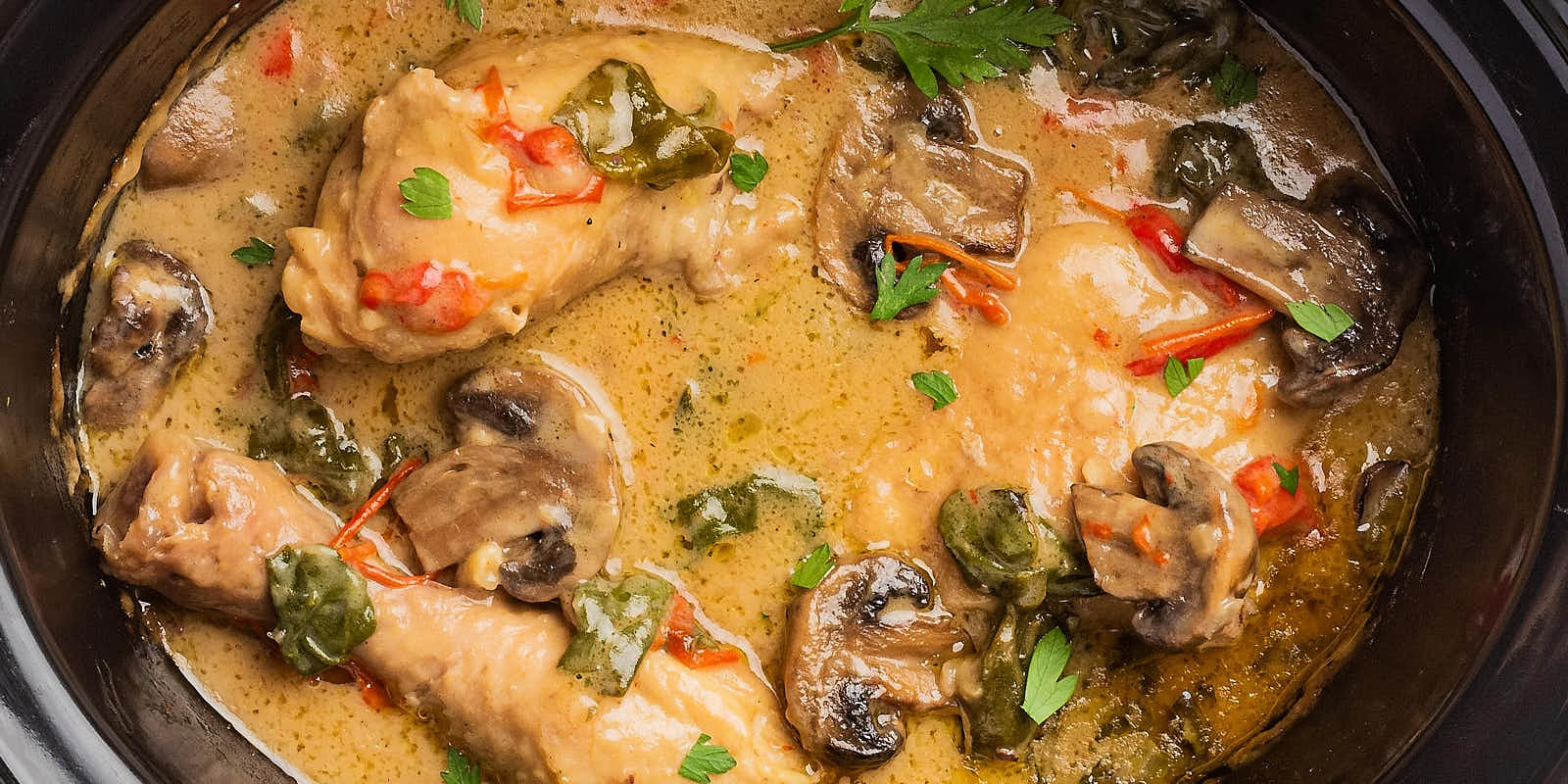 Crockpot Creamy Chicken and Mushrooms