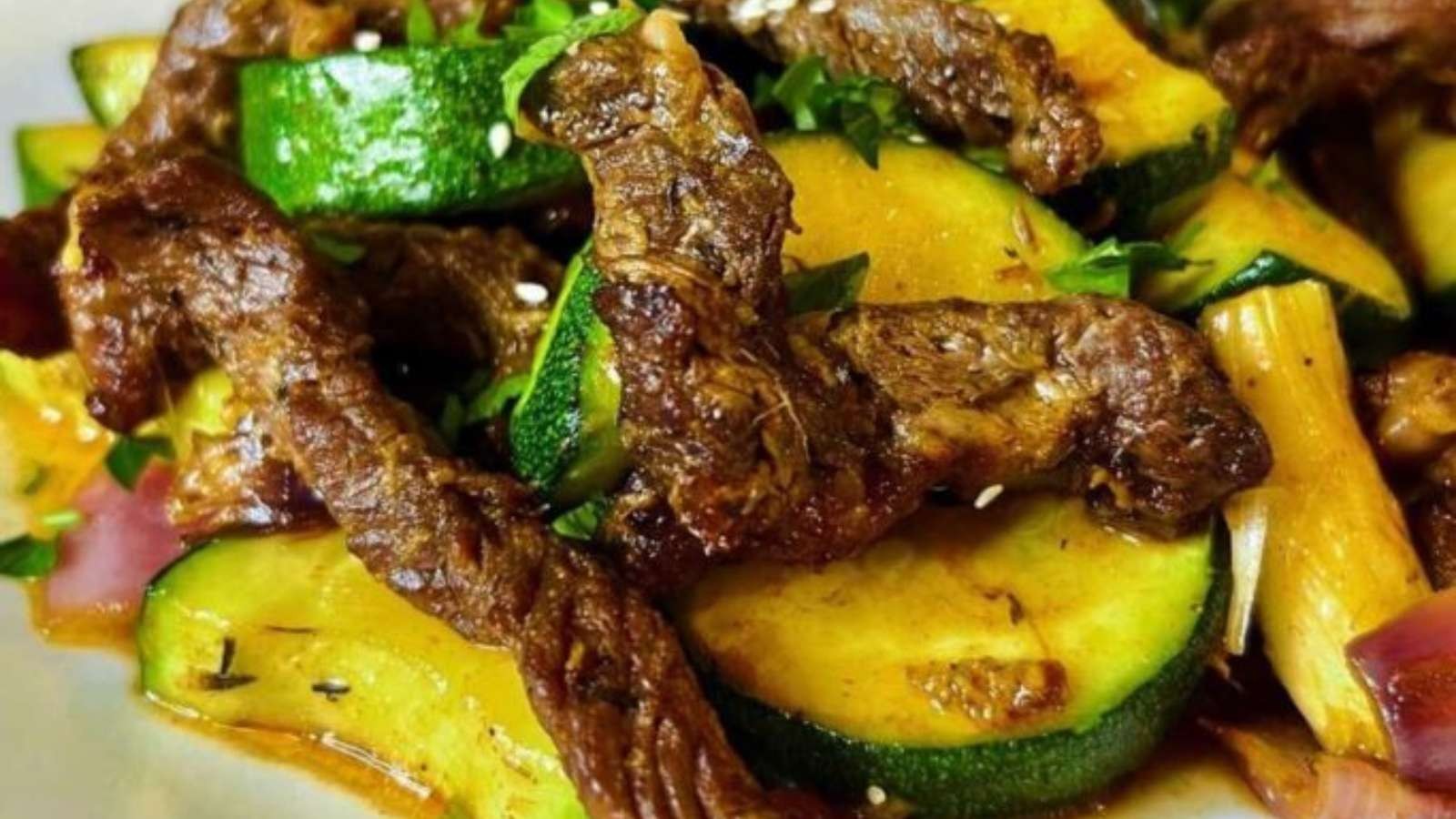 Air Fryer Ribeye Steak And Zucchini