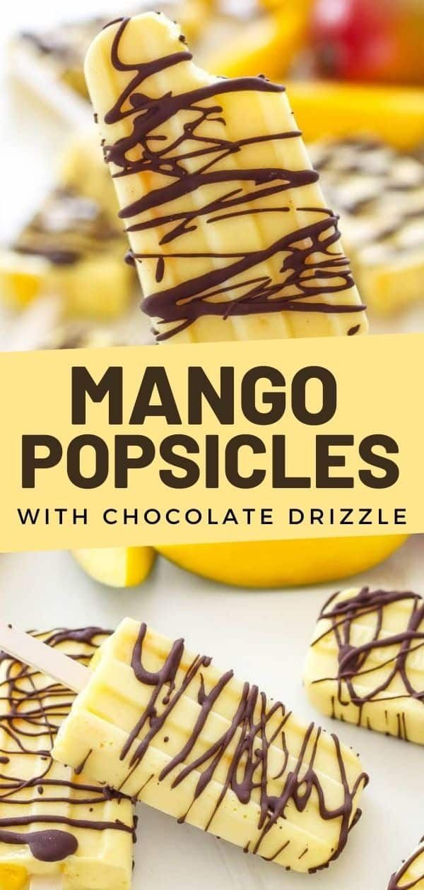 Mango Popsicle with Strawberries and Banana