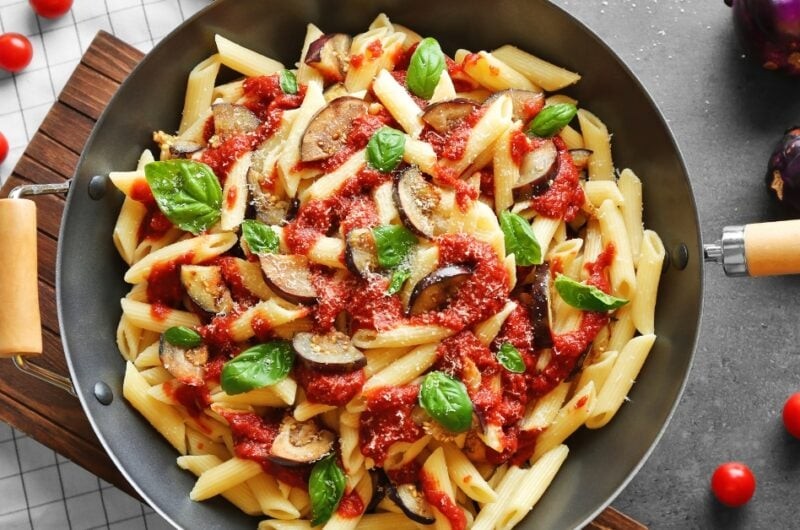 Chickpea Pasta with Eggplant