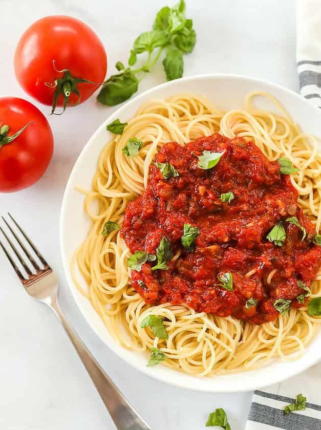 Homemade Spaghetti Sauce with Fresh Tomatoes