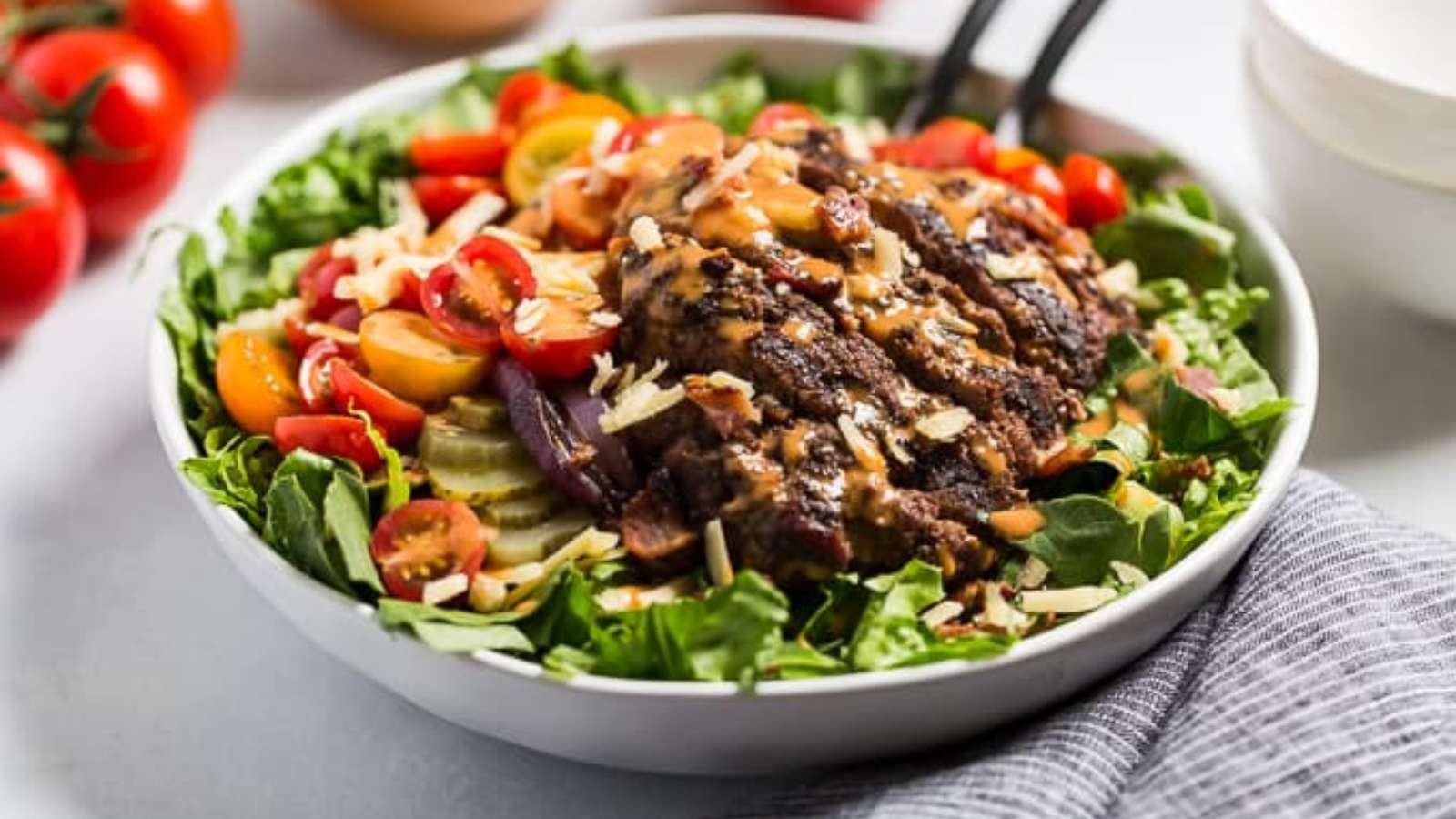 Cheeseburger Salad with Secret Sauce Dressing
