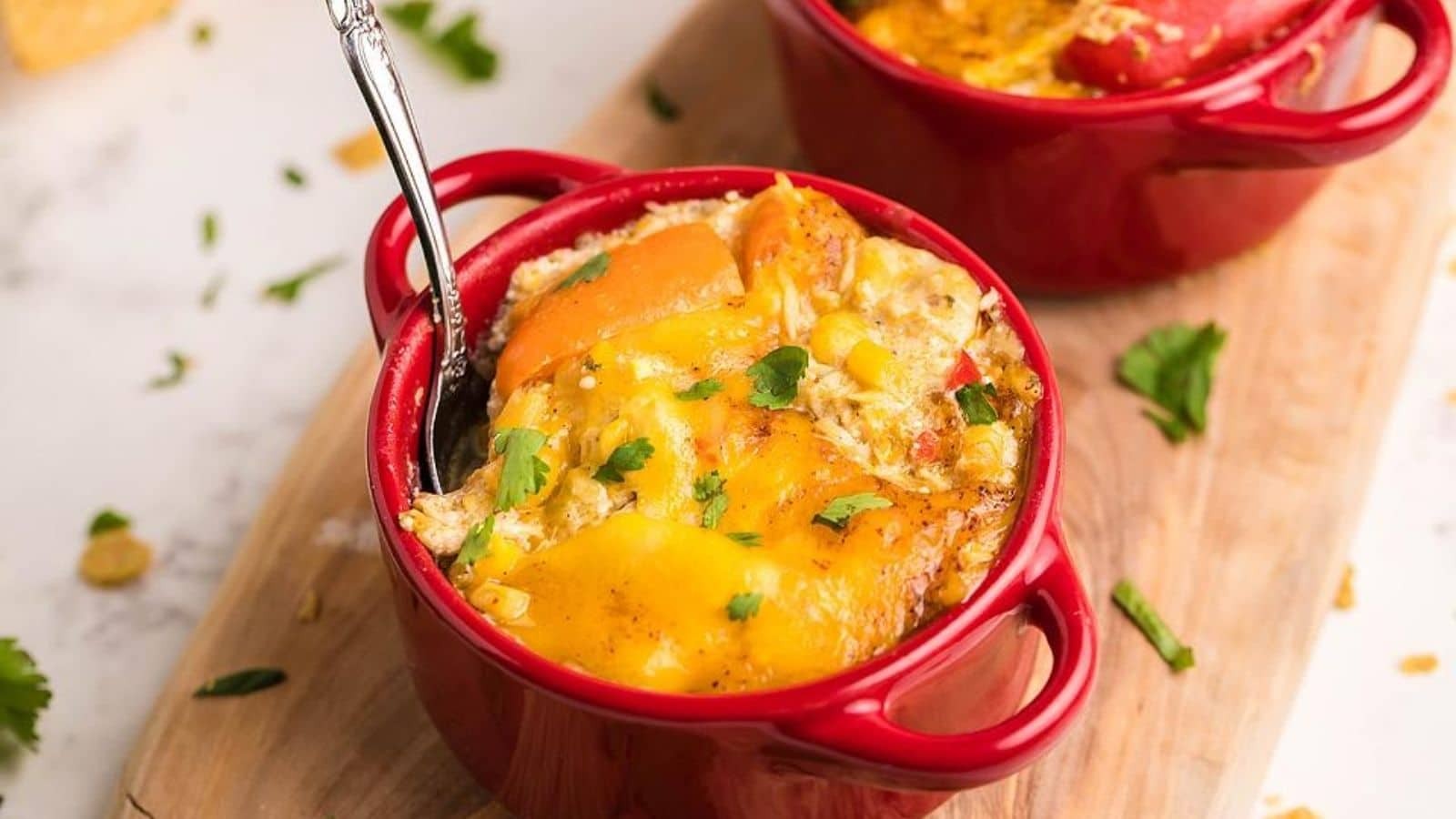 Crock Pot Chicken Enchilada Casserole