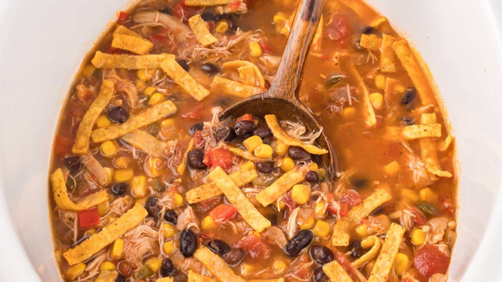 Slow Cooker Chicken Tortilla Soup