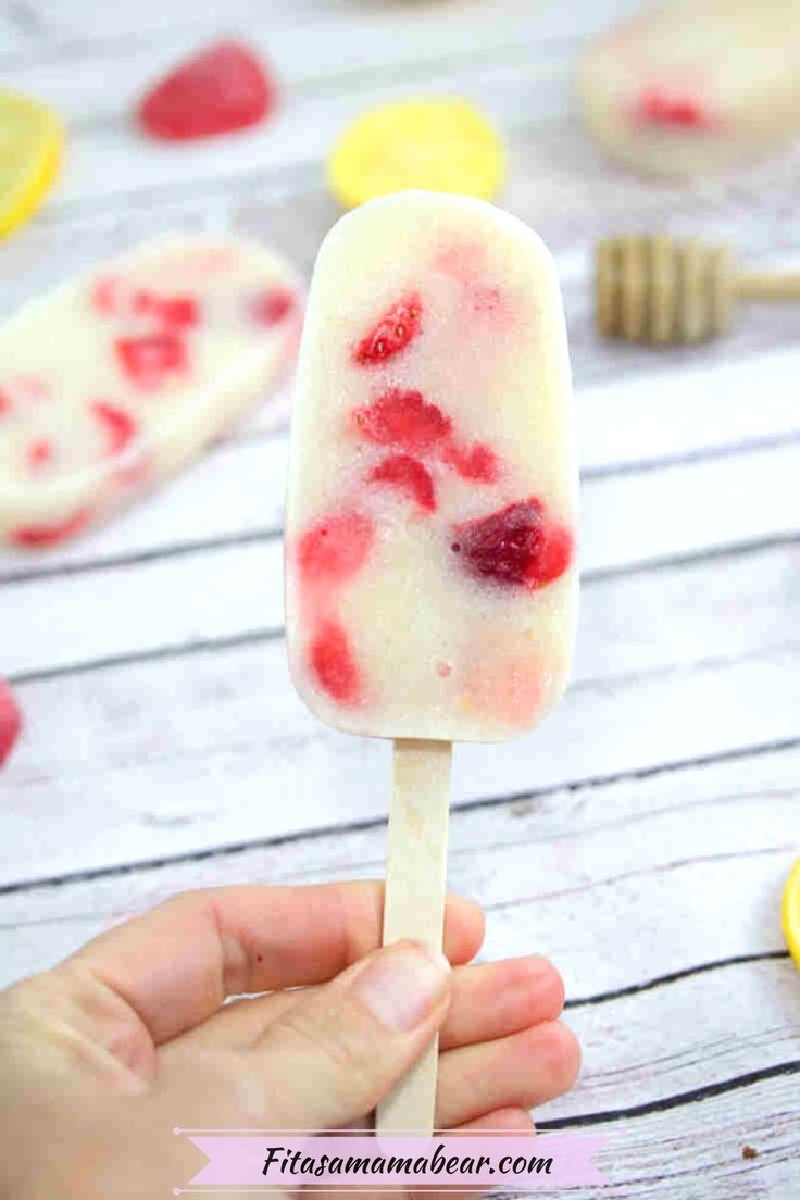 Frozen Strawberry Protein Pops