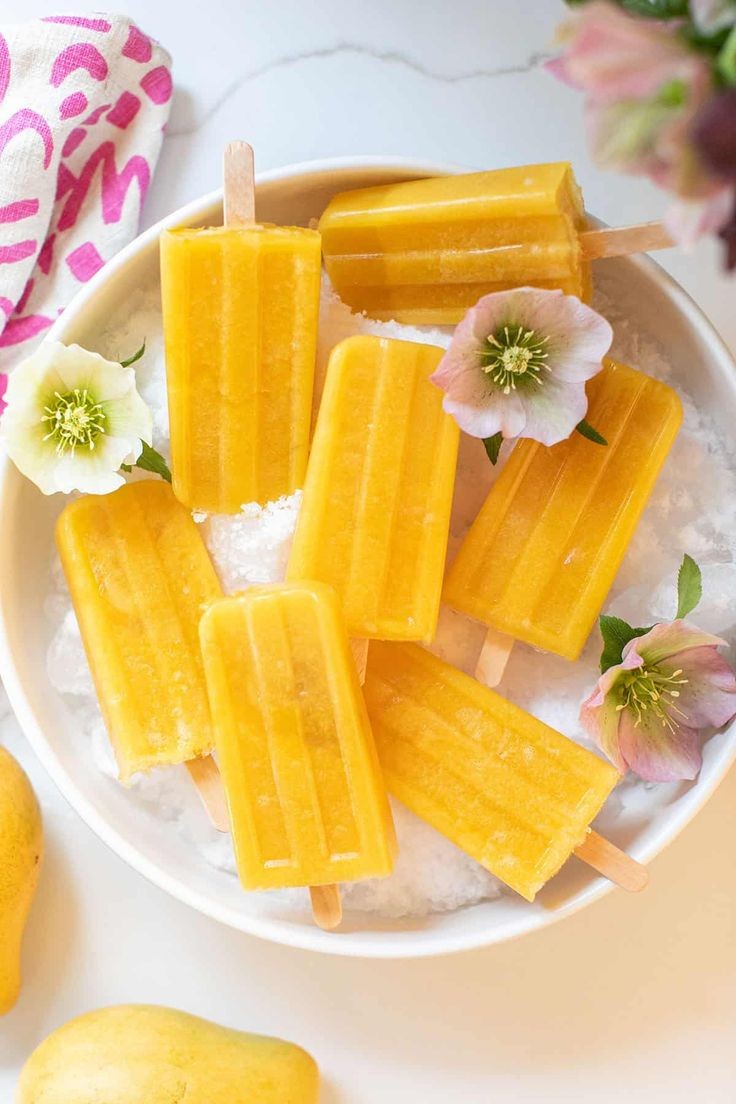 Three Ingredient Mango Popsicle