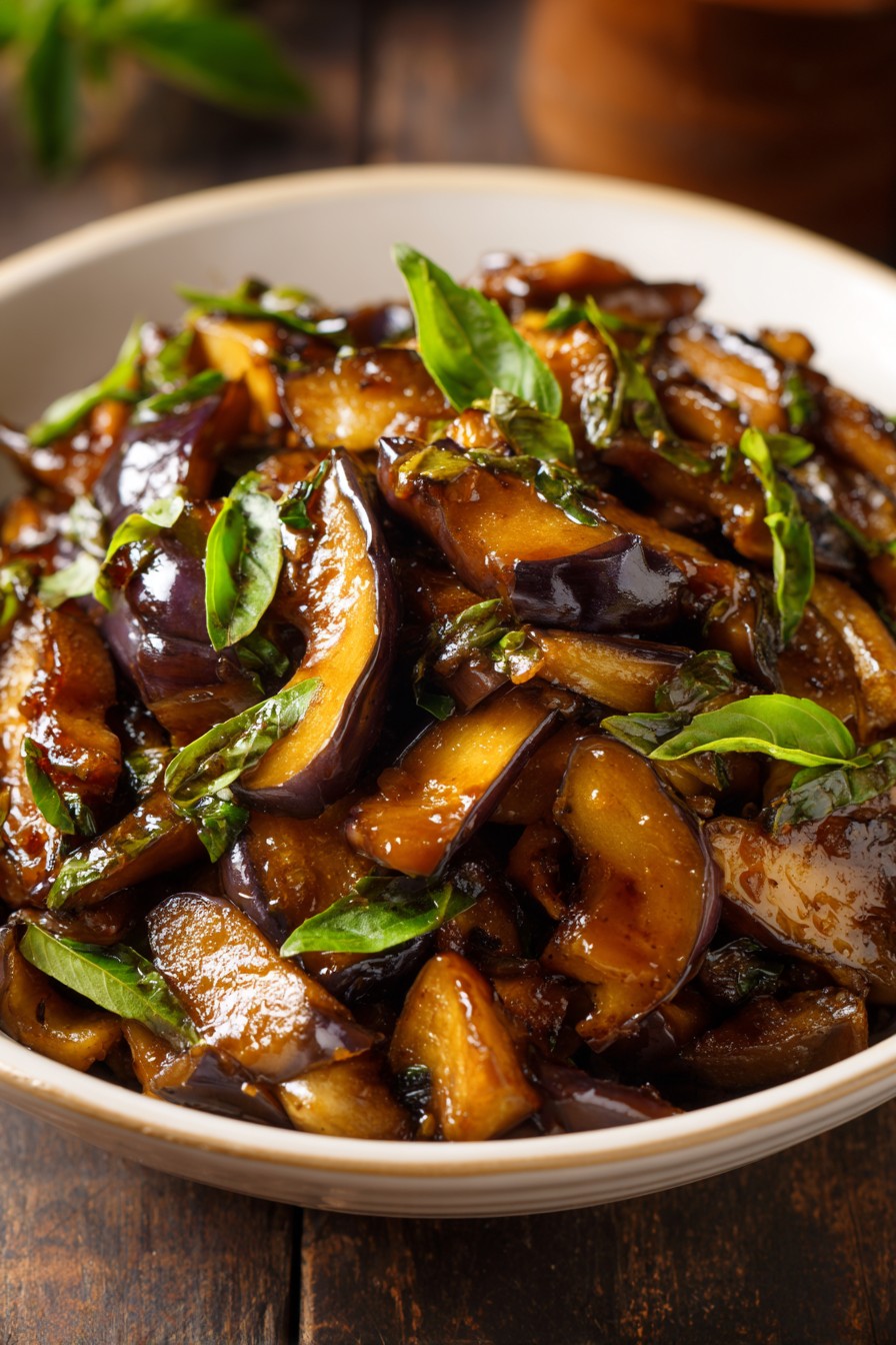Asian Eggplant Basil Recipe