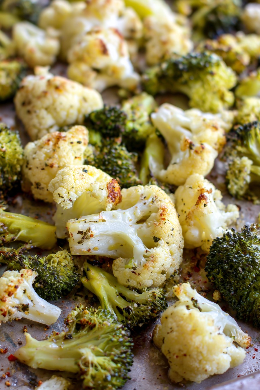 Roasted Broccoli Cauliflower Recipe